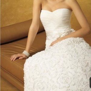 Ruffled Flower Wedding Gown
